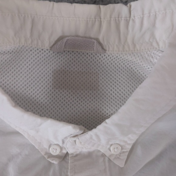 Columbia Shirt Mens XL White Button Up Omni-Shade Short Sleeve Vented Fishing - Picture 5 of 14